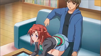 Step Brutha gets a knob when step Sis sits on him - Anime porn [Subtitled]