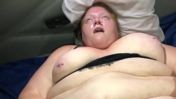 TreyLongzXXX With Sandy-haired Plumper Who Sucks, Fucks, And Uses Plaything Until She Unloads Inwards An Legitimate Wheeler Semi Truck Point of view
