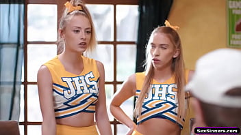 SexSinners.com - Cheerleaders rimmed and butt-banged by coach