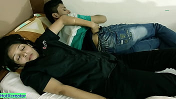 Couch Sharing with Stepbrother! Extraordinaire Steaming Fuck-fest with Hindi Audio