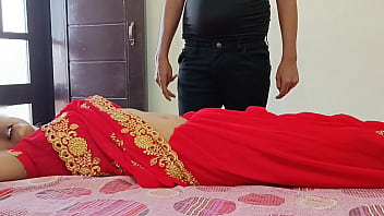 Freshly married super-hot indian desi village aunty was smashing stiff with step-son on clear Hindi audio