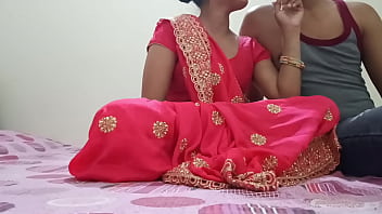 Indian Desi freshly married super-fucking-hot bhabhi was porking on dogy fashion posture with devar in clear Hindi audio