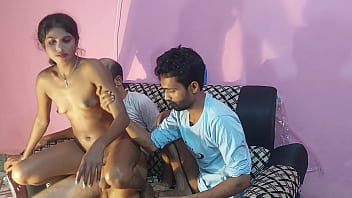 Inexperienced 3 way Desi village damsel having hook-up with 2 boyfriends ,  Hanif pk and  Sumona and Manik