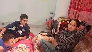 Shathi khatun and hanif and Shapan pramanik .Threesome fuck-fest