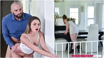 Athena Faris Her Footjob to Step-dad Under The Table