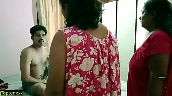 Desi bhabhi and her stepsister caught devar masturbate! Indian hump