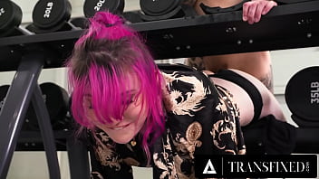 Mesmerized - Bombshell Lena Moon Gets STUCK In The Gym And Boned By Giant Trunk Guy Who Takes Advantage