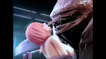 Super-cute woman get ass fucking with alien - Anime porn Three dimensional 15