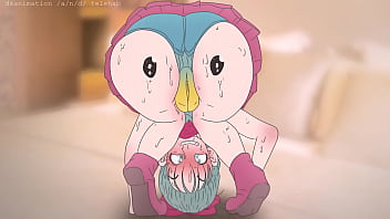 Piplup On The Bum of Bulma !Pokemon and dragon ball anime Manga pornography ( Toon 2d fuckfest )porn