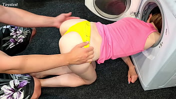She got Stuck In Washing Machine...First Time and I Think She Did it on Aim (Toystest)