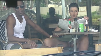 Hotwife Wifey #4 Part 3 - Husband films me outside a cafe Upskirt Demonstrating and having an Bi-racial affair with a Ebony Man!!!