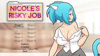 Nicole Risky Job [Hentai game PornPlay ] Ep.2 rubbing boobies to attract more clients