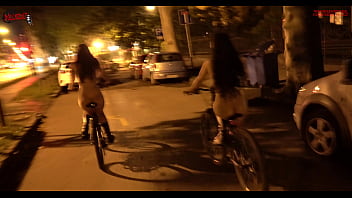 Railing our bike bare thru the streets of the city - Dollscult
