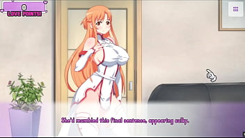 Waifu Hub [Hentai parody game PornPlay ] Ep.1 Asuna Porno Bed audition - this horny gal from sword Art Online want to be a pornographic star