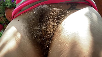 Wooly pubic hair outdoor 2 ciggies