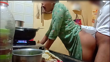 Indian wonderful wifey got ravaged while cooking