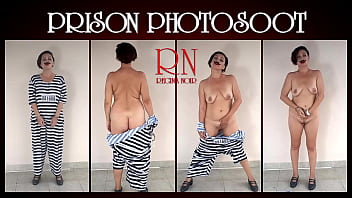 Photographing in prison. The detained gal is a prisoner of the prison. She is made to unclothe on camera. Cosplay. Total flick