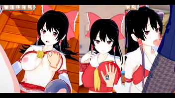 [Eroge Koikatsu! ] Touhou Reimu Hakurei massages her jugs H! 3DCG Thick Boobs Anime Flick (Touhou Project) [Hentai Game]