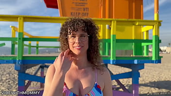 Jewish Cougar Picks Up Random Boy for Hump at The Beach and Drilled by Stranger in Bathing suit