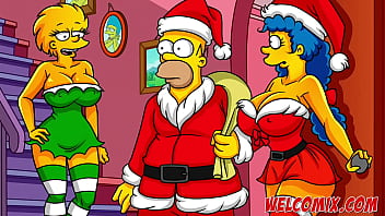 Christmas Present! Providing his wifey as a bounty to beggars! The Simptoons, Simpsons Manga porn