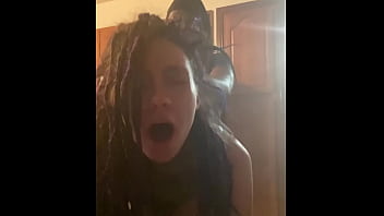 Marvelous latina dreadhead gets arched over kitchen counter and gets her brains plumbed out